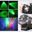 HTPOW レーザースワール手袋 djレーザーショーパブパーティレーザー光万里デバイス 緑色レーザーグローブ 回転ダンスクラブ